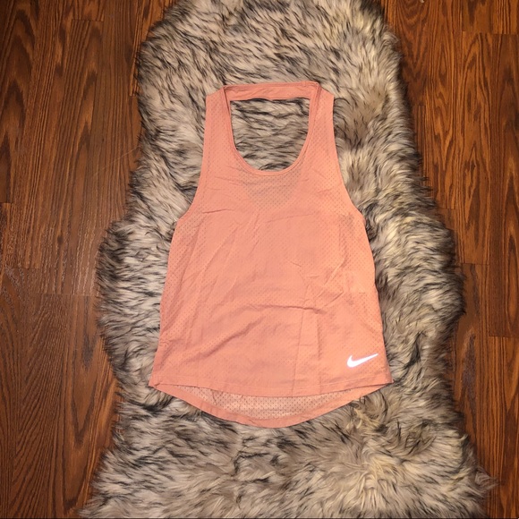 Nike Tops - NIKE Pink Mesh Tank w/ Cut Out Back SZ XS